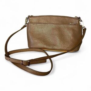 Divina Firenze Italian Leather Crossbody Bag Taupe